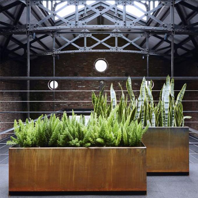 O laser de aço dos plantadores de Corten da decoração cortou potenciômetros do jardim