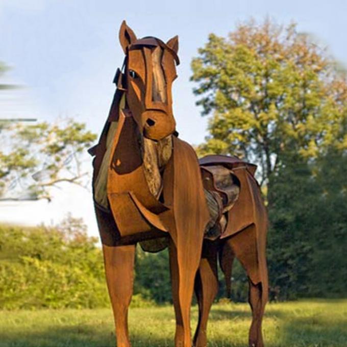 Estátua de aço inoxidável da decoração do jardim da escultura abstrata de Corten do grande tamanho moderno feito sob encomenda