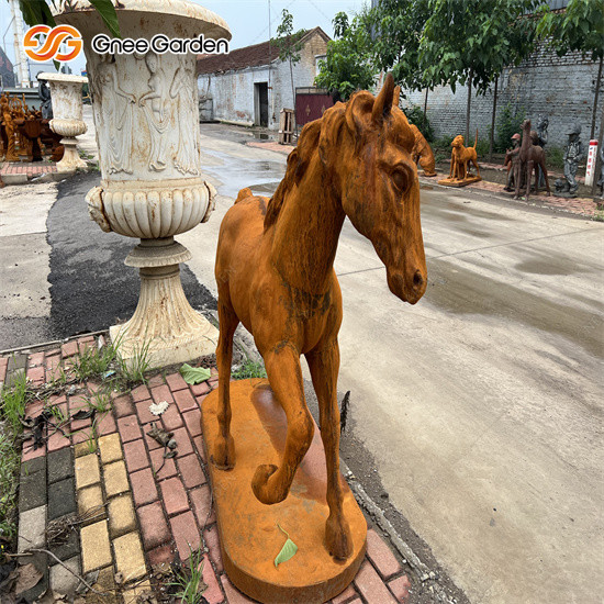 Escultura animal de aço de Corten