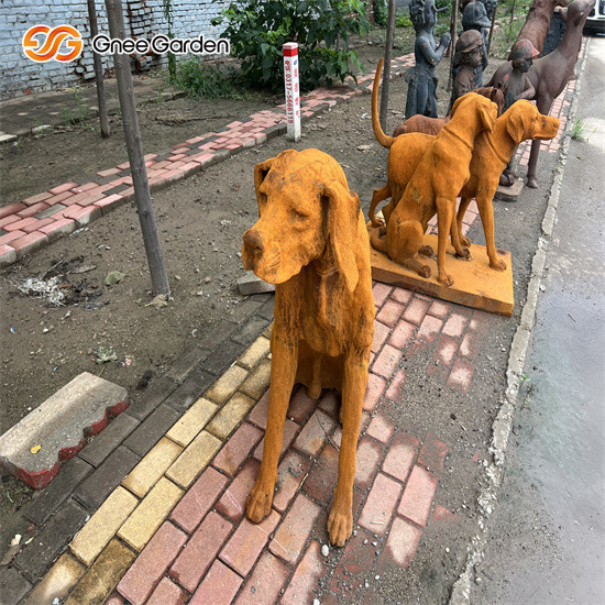 Escultura animal de aço de Corten