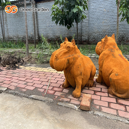 Escultura animal de aço de Corten