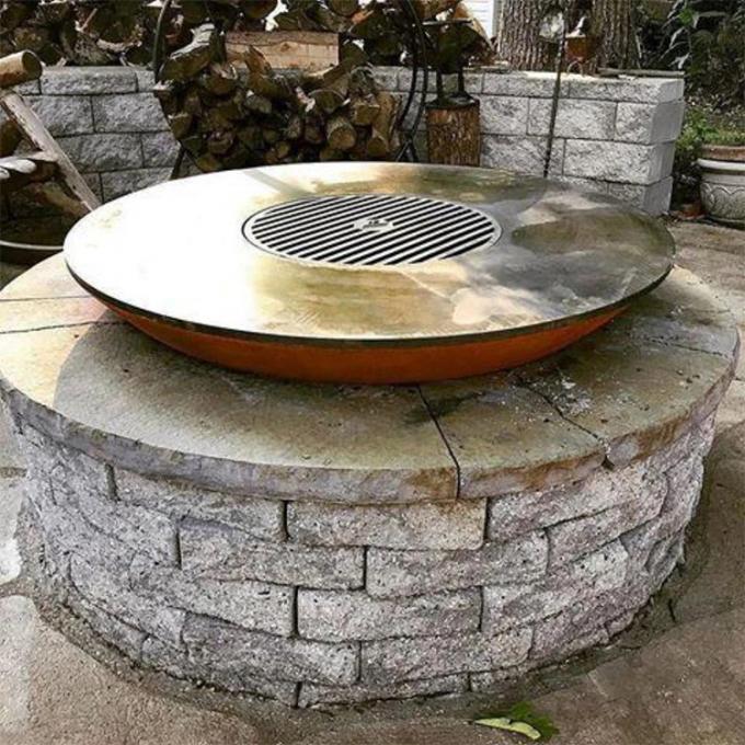 Fogo de aço exterior de acampamento Pit And Bbq Barbecue Grill da chaminé do jardim de Corten