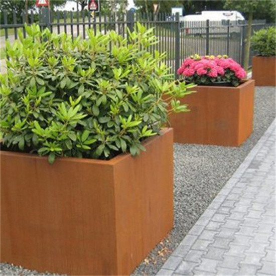 Caixas de aço do plantador de Corten
