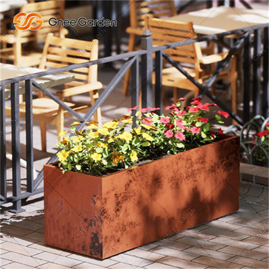 Caixas de aço do plantador de Corten