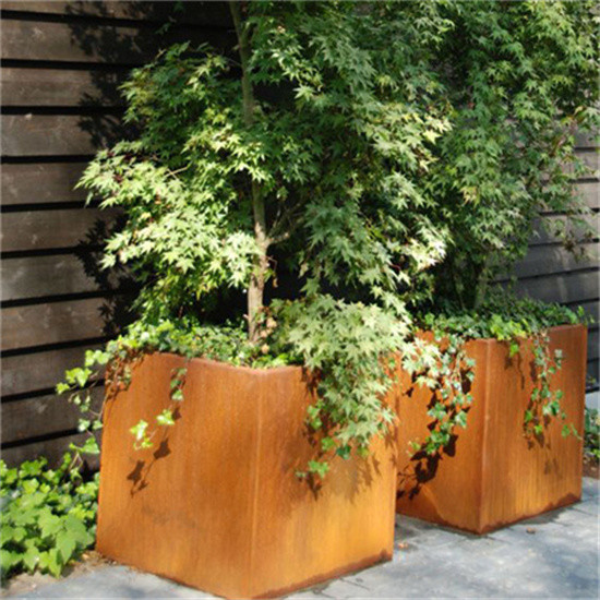 Caixas de aço do plantador de Corten
