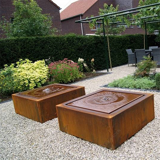 corten as fontes de água de aço