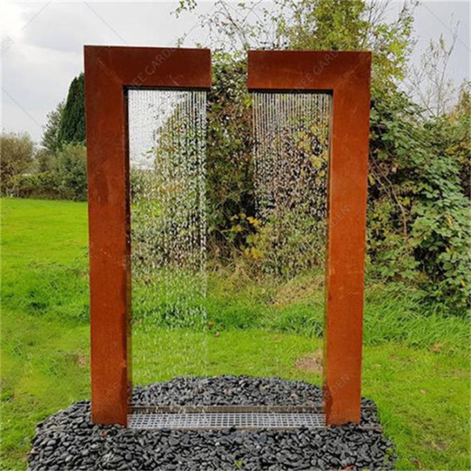 corten a fonte de água de aço