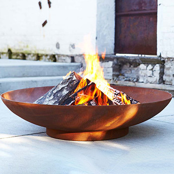 Poços de aço do fogo de Corten
