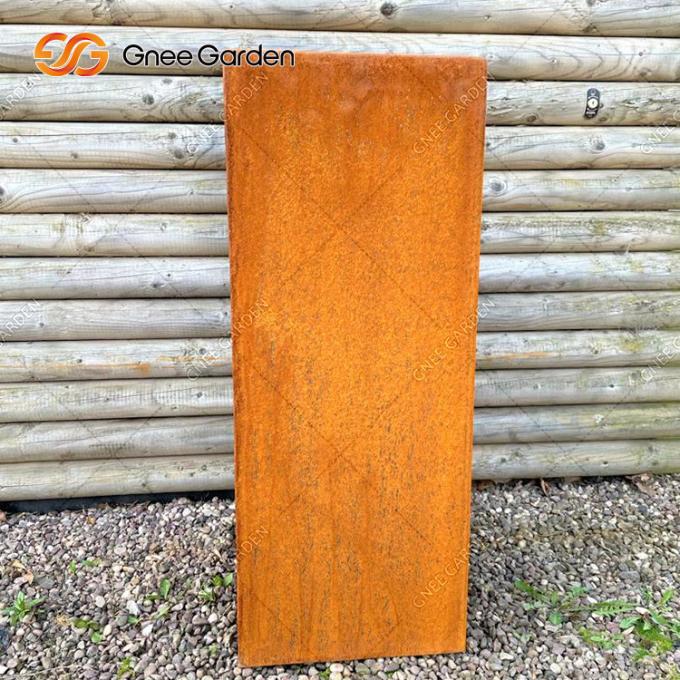 Potenciômetro de flor personalizado do metal do jardim da paisagem dos plantadores exteriores altos de aço de Corten grande