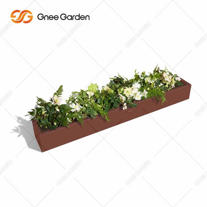 O plantador de aço direto de Corten do Manufactory encaixota os plantadores de aço do jardim