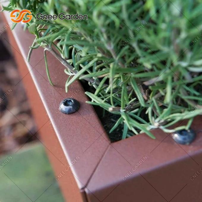Metal exterior personalizado do grande potenciômetro da planta que planta o plantador de aço grande de Corten dos potenciômetros de flor do jardim da caixa
