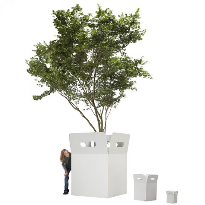 Potenciômetros de flor altos árvore barata exterior nova quente do jardim do projeto da venda da grande & plantadores de aço do metal dos plantadores