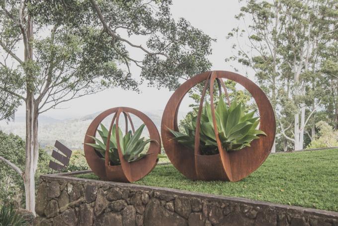 Anunciou o plantador exterior irregular do metal da grande caixa retangular longa do plantador do potenciômetro de flor do potenciômetro do plantador