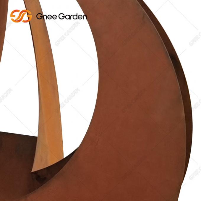 O laser feito sob encomenda da forma cortou o plantador irregular de aço do metal de Corten dos plantadores de aço geométricos do suporte do potenciômetro de flor de Corten do jardim