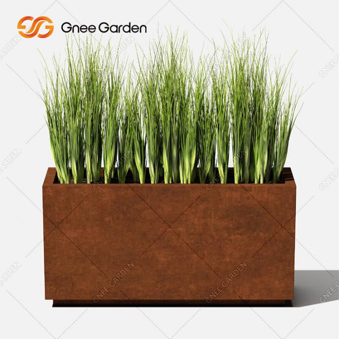Do potenciômetro de aço da planta de fabricação de Corten plantador de aço personalizado 2022 de Corten Rusty Assembly Metal Flower Planters