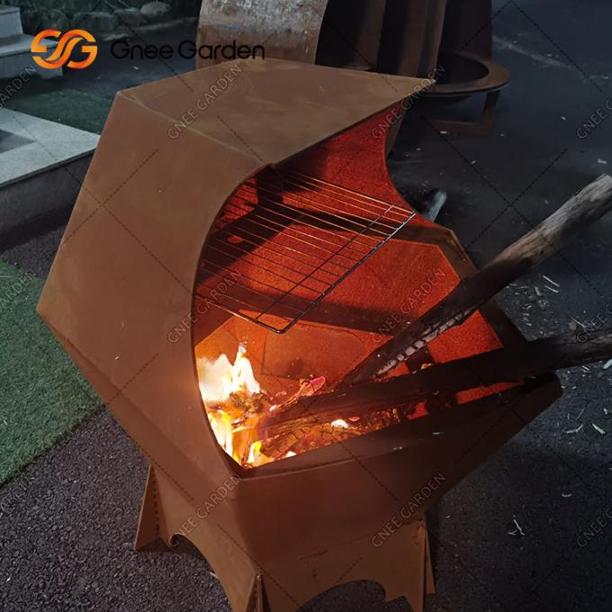 Grade de aço exterior de Pit Barbecue Grill Bbq Brazier do fogo do metal de Corten