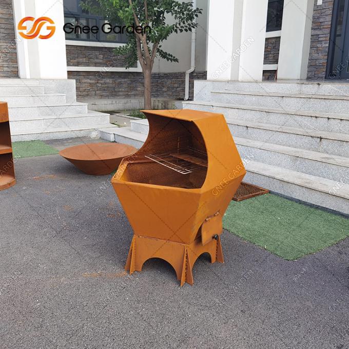 Grade de aço exterior de Pit Barbecue Grill Bbq Brazier do fogo do metal de Corten