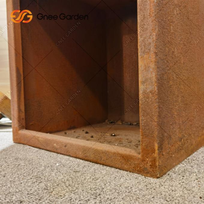 O cozimento exterior grelha o fogo de aço Pit With de Corten o revestimento da oxidação que da grade do ASSADO come fora