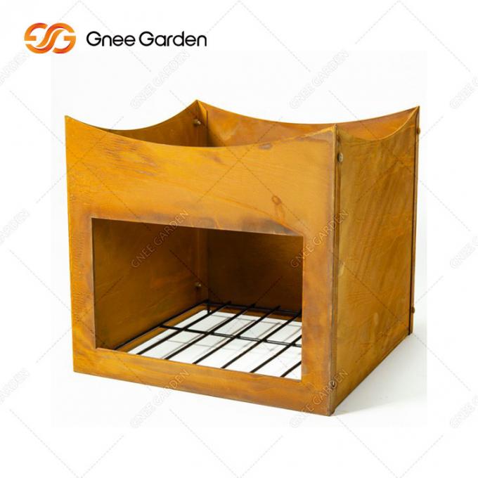 Uso exterior portátil de Pupular que cozinha vegetais de acampamento de Rusty Barbecue Grill Cooking do metal de aço de Corten