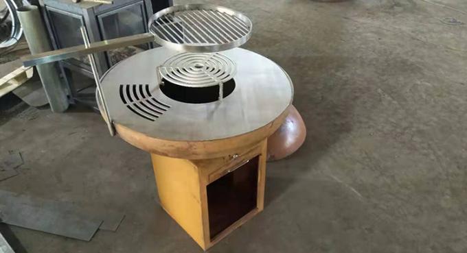 O carvão vegetal moderno Rusty Finish Corten Steel Fire Pit For Outdoor Kitchen ASSA o cozimento do uso