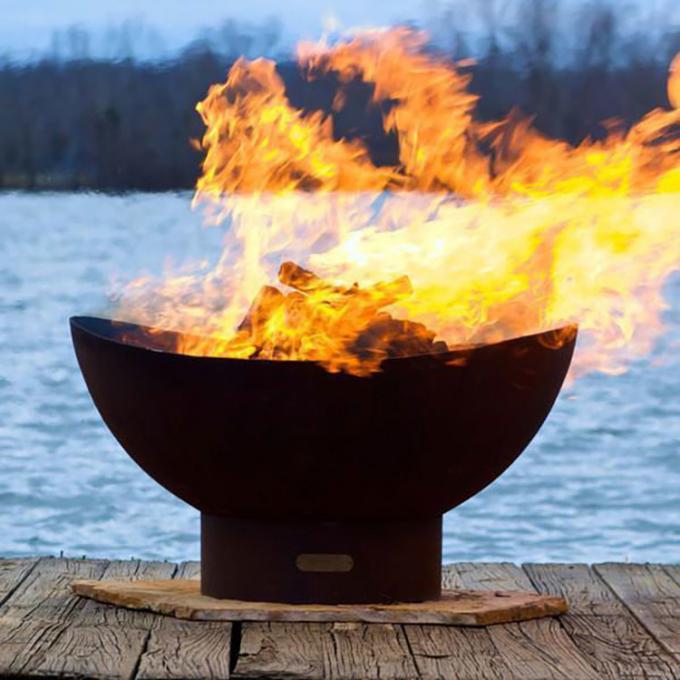 Poço de aço do fogo de Corten da decoração de aço do pátio de Pit Wood Burning Fire Pit do fogo da bacia