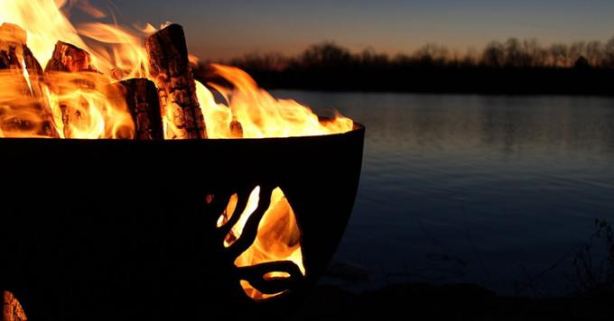 Fogo de aço Pit Laser Cut Animal Fire Pit Camping Wood Burning Bonfire de Corten