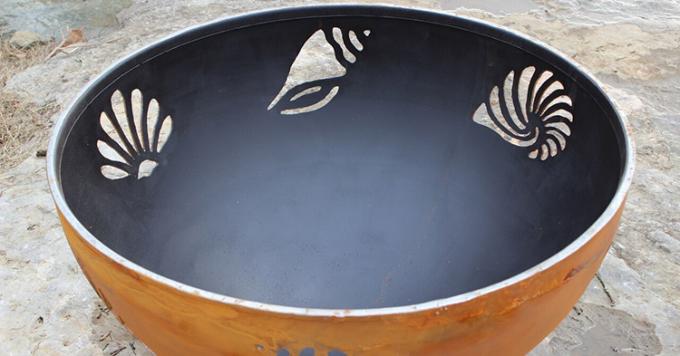 Fogo de aço Pit Steel Designer Fire Pit do aço de Pit Round Black Outdoor Corten do fogo
