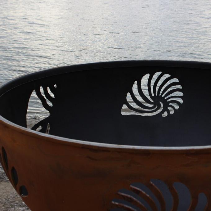 Fogo de aço Pit Steel Designer Fire Pit do aço de Pit Round Black Outdoor Corten do fogo