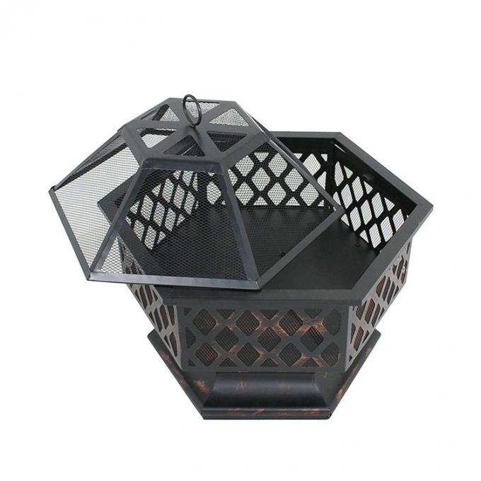 Poço ardente de madeira exterior do fogo de Pit Outdoor Garden Decoration Portable do fogo de aço