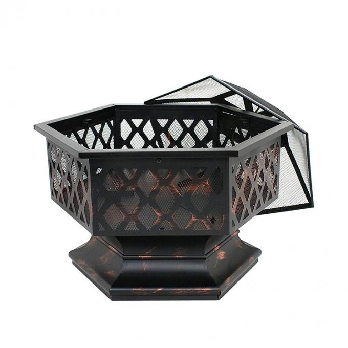Poço ardente de madeira exterior do fogo de Pit Outdoor Garden Decoration Portable do fogo de aço