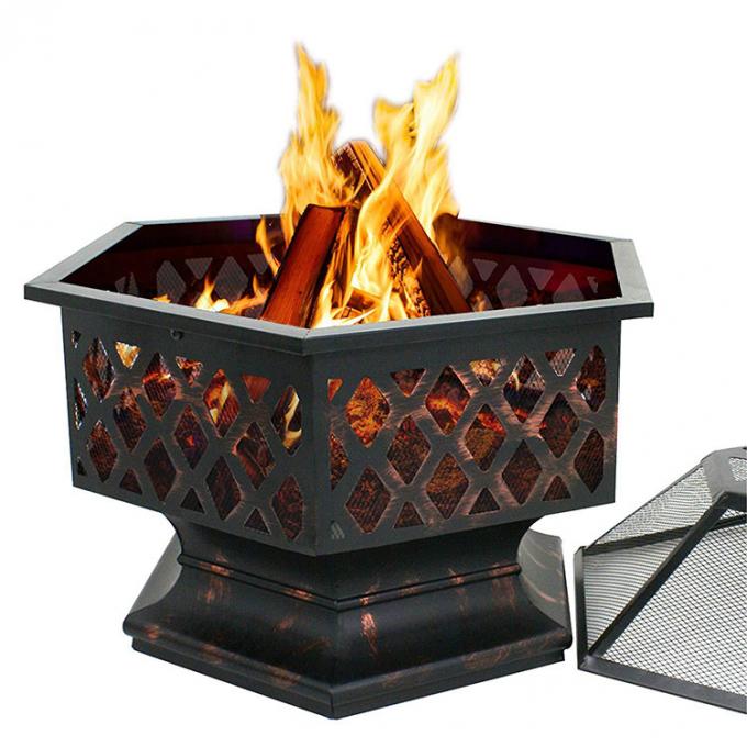 Poço ardente de madeira exterior do fogo de Pit Outdoor Garden Decoration Portable do fogo de aço