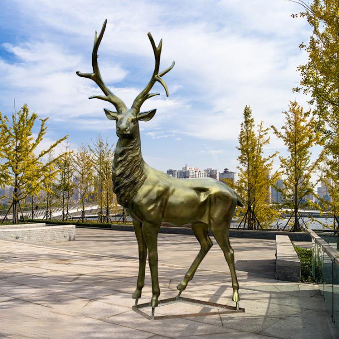 O metal de alta qualidade do jardim exterior moldou a escultura exterior do metal dos cervos de bronze de bronze da estátua dos alces