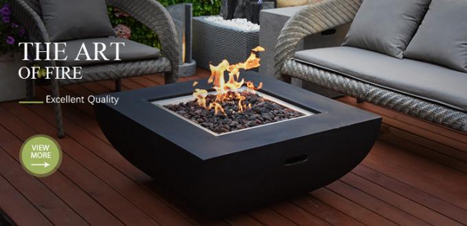 Da chaminé de vidro nova de Firepit do projeto da fogueira do jardim do quintal poço de aço do fogo de gás de Corten