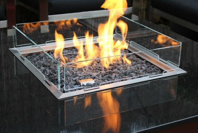 Da chaminé de vidro nova de Firepit do projeto da fogueira do jardim do quintal poço de aço do fogo de gás de Corten
