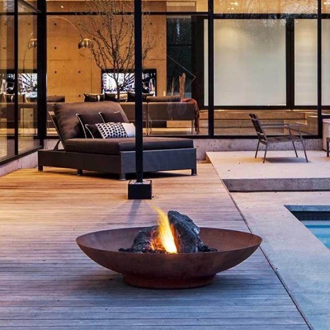 O fogo exterior de aço Pit Rusty Burner Outdoor For Backyard usa Corten Firepit de aço