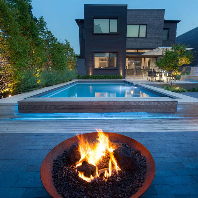 O fogo exterior de aço Pit Rusty Burner Outdoor For Backyard usa Corten Firepit de aço
