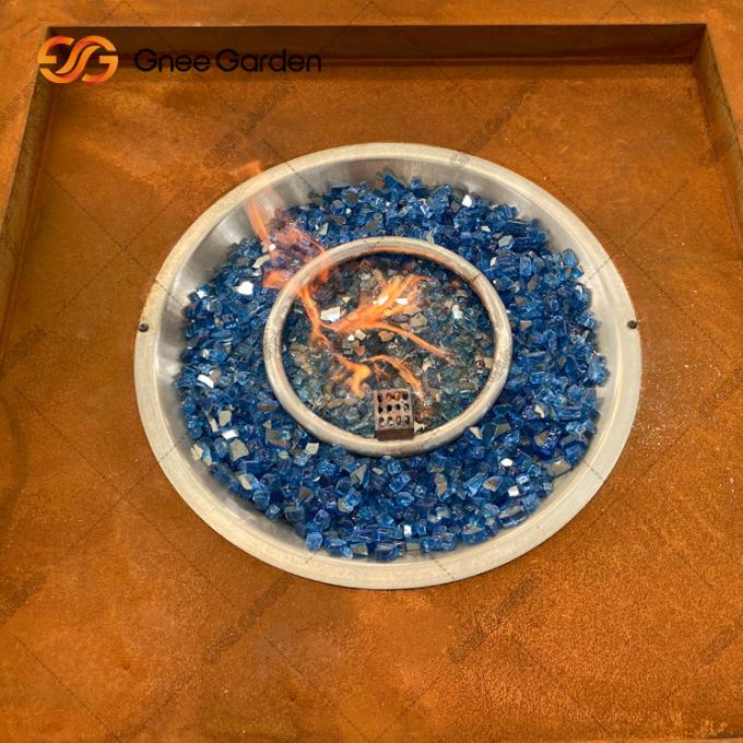 Aço de aço exterior Firepit de Pit Garden Patio Decorative Square Corten do fogo