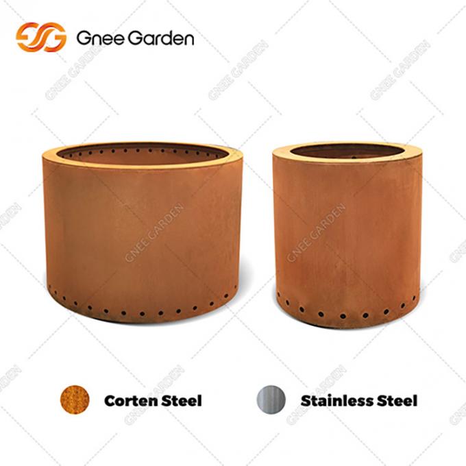 Fogo de aço Pit Outdoor Corten Steel Fire Pit Rusty Wood Burning de Corten