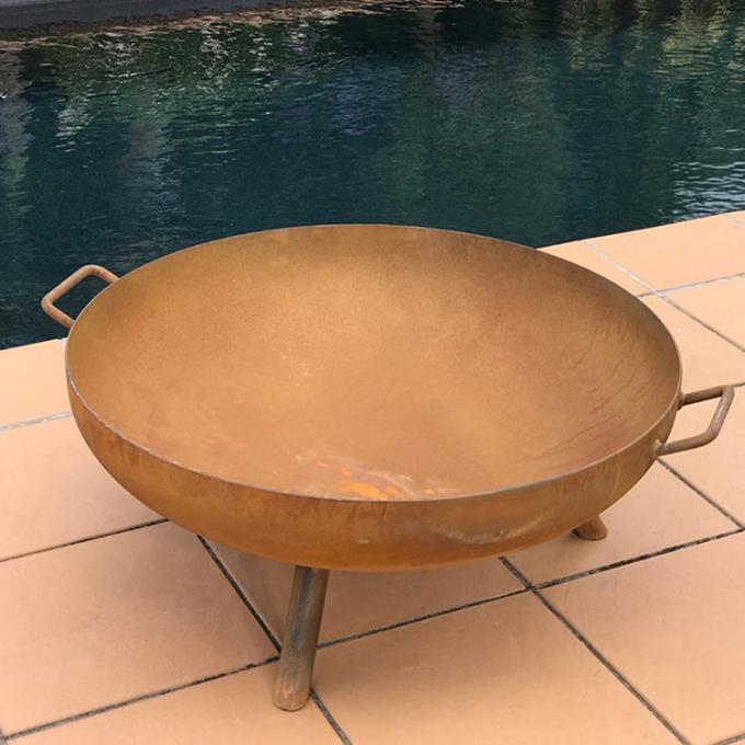 Bacia de fogo de aço redonda de Pit Garden Decorative Corten Steel do fogo de Corten