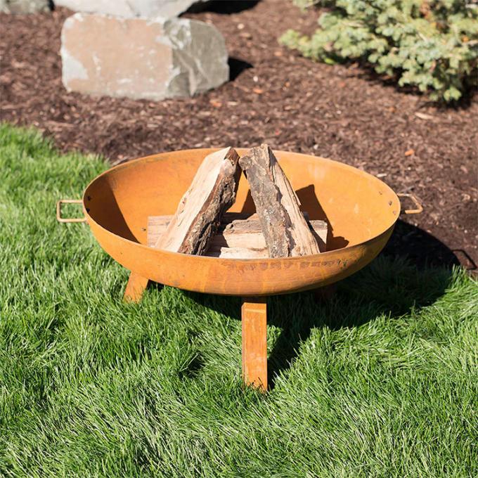Bacia de fogo de aço redonda de Pit Garden Decorative Corten Steel do fogo de Corten