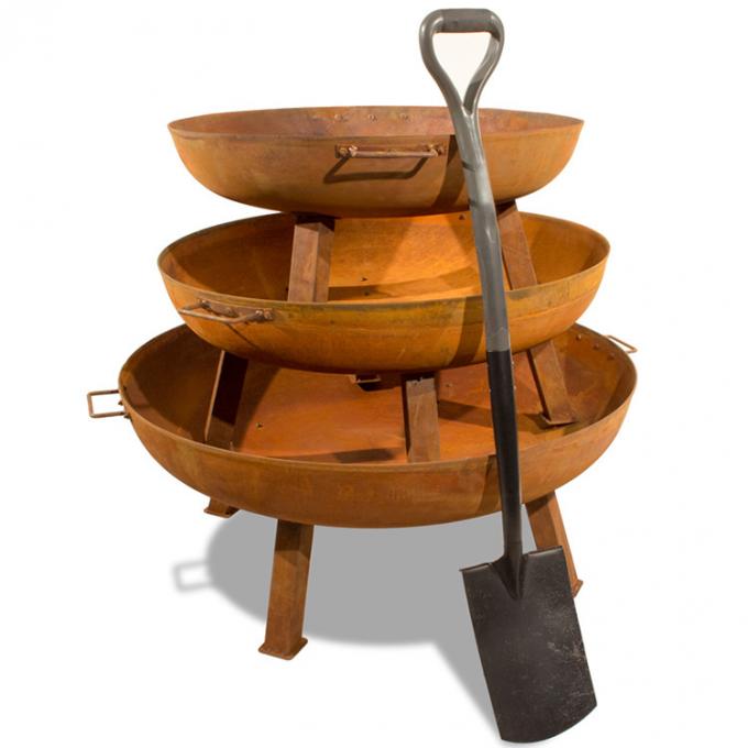Bacia de fogo de aço portátil dos fogões de Pit Camping Corten Steel Bonfire do fogo de Corten