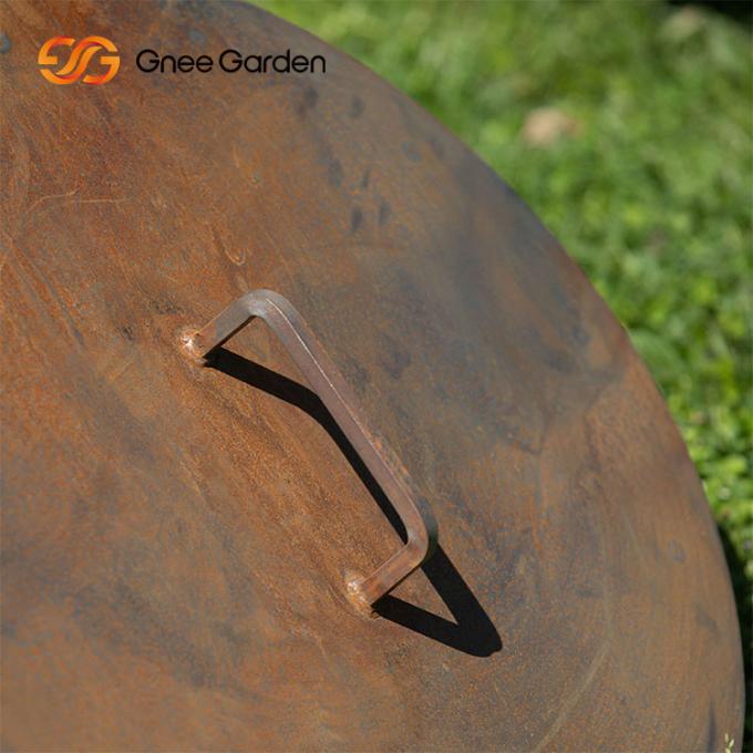 Heater Wood Burning Corten Steel de acampamento exterior portátil em volta do fogo Pit In Outdoor Living Space