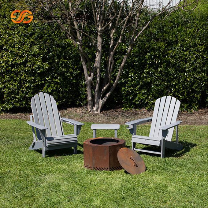 Heater Wood Burning Corten Steel de acampamento exterior portátil em volta do fogo Pit In Outdoor Living Space