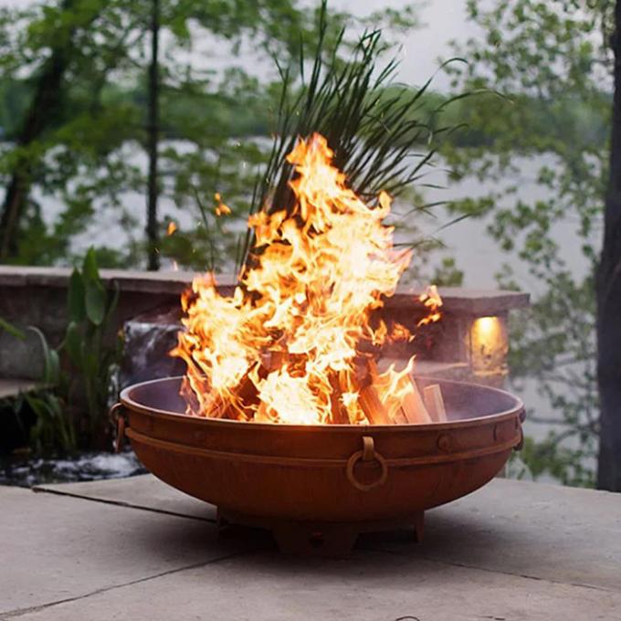 Fogo ardente de madeira de aço Pit Garden Outdoor Firepit de Corten do aquecimento exterior moderno da chaminé