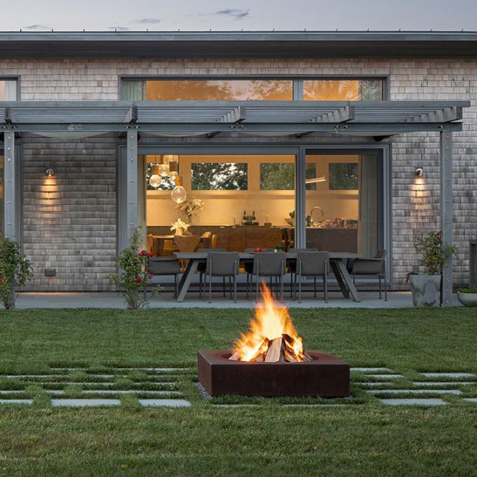Poço de aço do fogo de Corten da chaminé exterior exterior de Heater Portable Wood Burning 60-150cm do pátio