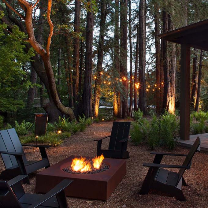 Lenha de aquecimento do jardim que queima o aço Rusty Metal Fire Pit de GN-FP-310 Corten