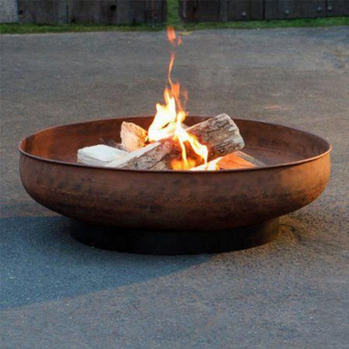Mobília pessoal Firpit do jardim ou do pátio de Pit Round Rustic Look Outdoor do fogo de aço exterior de Corten grande