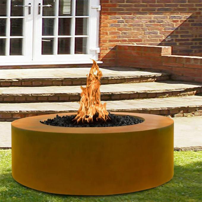 Fogo de aço Pit Camping For Outside Wood de Corten do jardim exterior redondo portátil que queima-se para exterior e o jardim