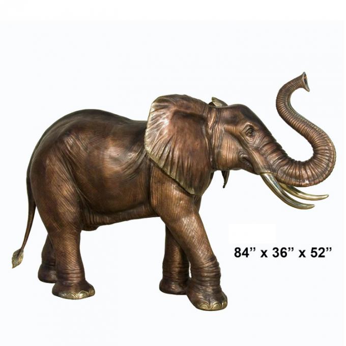 Escultura de moldação de bronze feita sob encomenda do elefante do metal da decoração da casa da escultura