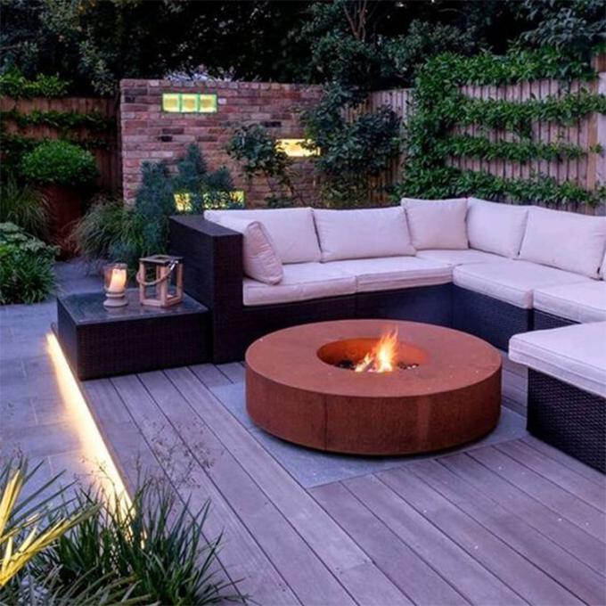 Fogo de aço Pit Camping For Outside Wood de Corten do jardim exterior redondo portátil que queima-se para exterior e o jardim